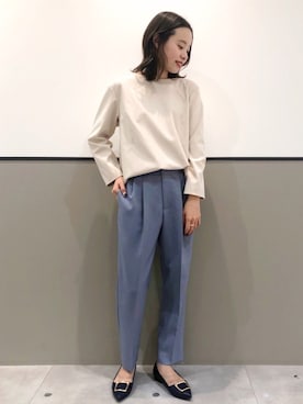 「YECCA VECCA（イェッカヴェッカ）のアイテム（トップス）」を使った、mihoさん（レディース・160cm）の秋コーディネート