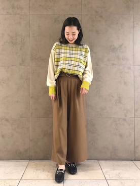 「YECCA VECCA（イェッカヴェッカ）のアイテム」を使った、mihoさん（レディース・160cm）の冬コーディネート