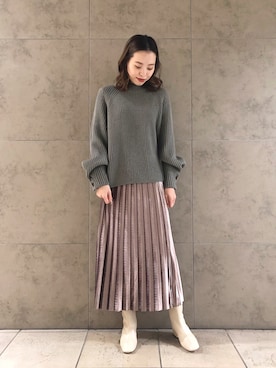 「YECCA VECCA（イェッカヴェッカ）のアイテム（トップス）」を使った、mihoさん（レディース・160cm）の冬コーディネート