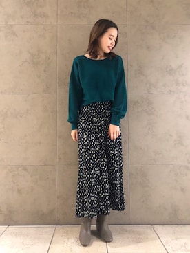 「YECCA VECCA（イェッカヴェッカ）のアイテム」を使った、mihoさん（レディース・160cm）の冬コーディネート