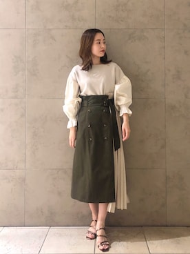 「トレンチスカート」｜mihoさん（レディース・160cm）の春コーディネート