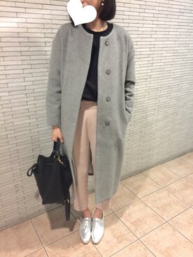 「Chez toi（シェトワ）のアイテム（その他アウター）」を使った、tsuigekin0otsuboneさん（レディース・164cm）の春コーディネート