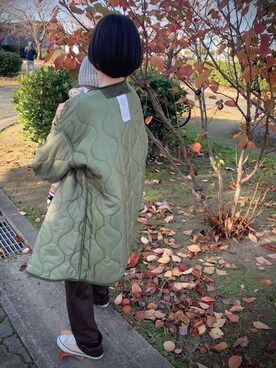 「ISOOK（アイスー）のシームステッチロングスラックスパンツ（その他パンツ）」を使った、tsuigekin0otsuboneさん（レディース・164cm）の秋コーディネート