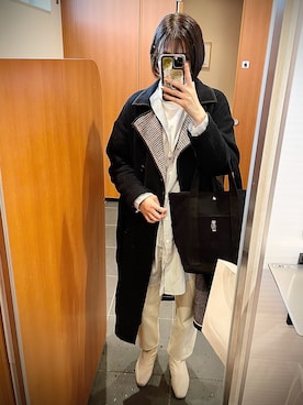 「LUCA（ルカ）のアイテム（ジャケット/アウター）」を使った、tsuigekin0otsuboneさん（レディース・164cm）の冬コーディネート