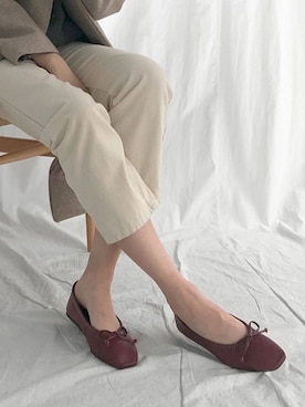 「クリスマス」｜「アイテム（バレエシューズ）」を使った、SAPPUN(サプン公式)さん（レディース・168cm）の冬コーディネート