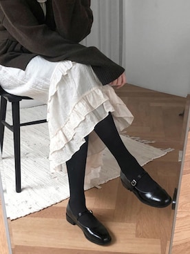 「クリスマス」｜「アイテム（バレエシューズ）」を使った、SAPPUN(サプン公式)さん（レディース・168cm）の冬コーディネート