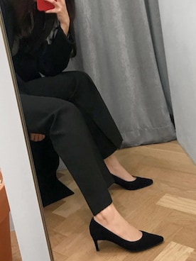 「韓国スタイル」｜「アイテム（パンプス）」を使った、SAPPUN(サプン公式)さん（レディース・168cm）の冬コーディネート