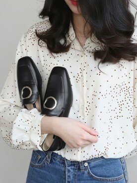 「アイテム（ローファー、その他）」を使った、SAPPUN(サプン公式)さん（レディース・168cm）の冬コーディネート