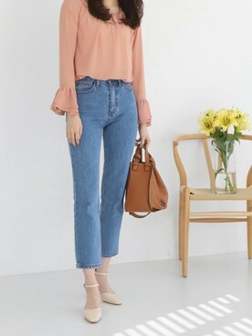 「アイテム（パンプス、イエロー系）」を使った、SAPPUN(サプン公式)さん（レディース・168cm）の冬コーディネート