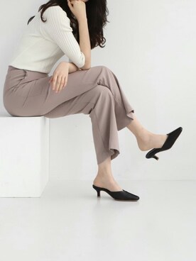 「アイテム（サンダル、グリーン系）」を使った、SAPPUN(サプン公式)さん（レディース・168cm）の冬コーディネート