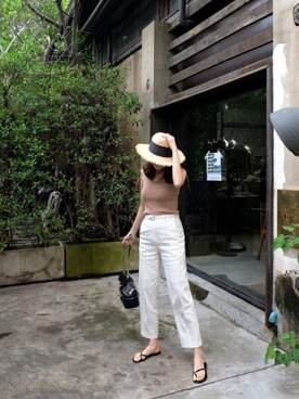 「SAPPUN（サプン）のアイテム（ビーチサンダル）」を使った、SAPPUN(サプン公式)さん（レディース・168cm）の夏コーディネート