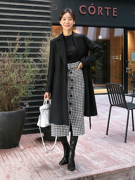 「韓国ファッション」｜SAPPUN(サプン公式)さん（レディース・170cm）の冬コーディネート