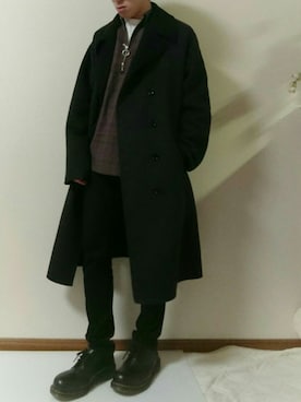 「グレンチェック」｜「アイテム（その他アウター）」を使った、よっしー【yossy】 (相互フォロー)さん（メンズ・165cm）の秋コーディネート