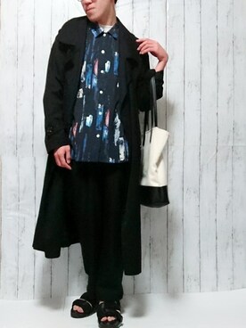 「アイテム（トレンチコート）」を使った、よっしー【yossy】 (相互フォロー)さん（メンズ・165cm・20代）の春コーディネート