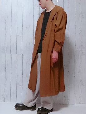 「秋のカフェオレコーデ」｜「アイテム（その他アウター）」を使った、よっしー【yossy】 (相互フォロー)さん（メンズ・165cm）の秋コーディネート