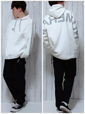 「NUMERALS（ヌメラルズ）のアイテム（パーカー）」を使った、よっしー【yossy】 (相互フォロー)さん（メンズ・165cm）の冬コーディネート