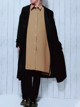 「kutir（クティール）のアイテム（トレンチコート）」を使った、よっしー【yossy】 (相互フォロー)さん（メンズ・166cm）の春コーディネート