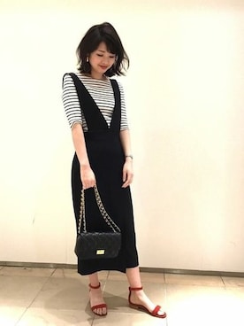 「Noble（ノーブル）のアイテム（Tシャツ/カットソー）」を使った、Risakoさん（レディース・163cm）の夏コーディネート