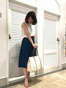 「Noble（ノーブル）のアイテム（バッグ）」を使った、Risakoさん（レディース・163cm）の夏コーディネート