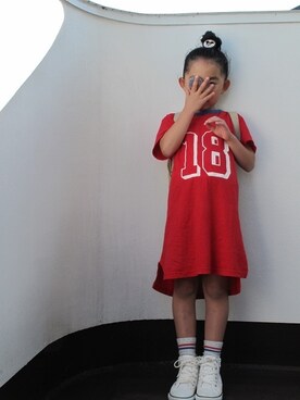 「ミッキー」｜paguさん（キッズ・120cm）の夏コーディネート