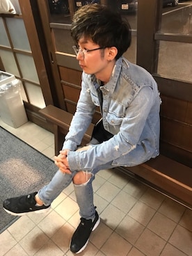 「夜ご飯」｜りゅーたろーさん（メンズ・171cm）の春コーディネート