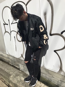 「DOLCE&GABBANA（ドルチェアンドガッバーナ）のアイテム（ジャケット/アウター）」を使った、りゅーたろーさん（メンズ・171cm）の春コーディネート