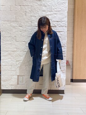 「メロートップス」｜「アイテム（その他アウター）」を使った、mizukiさん（レディース・157cm）の春コーディネート