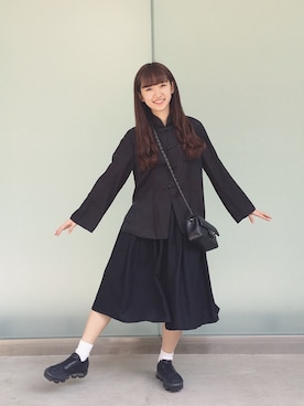 「Yves Saint Laurent（イヴサンローラン）のアイテム（スカート）」を使った、あわつまいさん（レディース・153cm）の春コーディネート