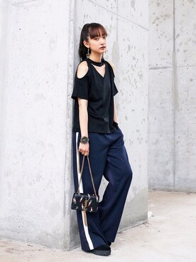 「SueUNDERCOVER（スーアンダーカバー）のアイテム」を使った、あわつまいさん（レディース・153cm）の夏コーディネート