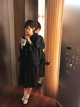 「Yves Saint Laurent（イヴサンローラン）のアイテム（スカート）」を使った、あわつまいさん（レディース・153cm）の夏コーディネート
