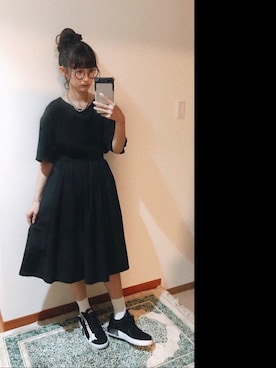 「Yves Saint Laurent（イヴサンローラン）のアイテム（スカート）」を使った、あわつまいさん（レディース・153cm）の秋コーディネート