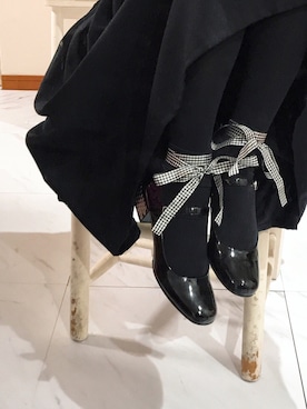 「Yves Saint Laurent（イヴサンローラン）のアイテム（スカート）」を使った、あわつまいさん（レディース・153cm）の春コーディネート