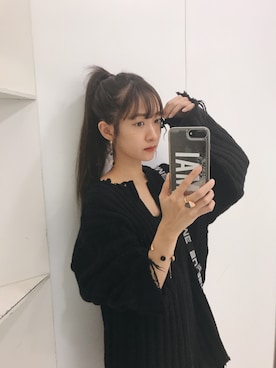 「アイテム（ピアス（両耳用））」を使った、あわつまいさん（レディース・153cm・20代）の秋コーディネート
