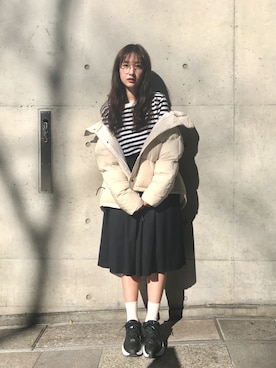 「Yves Saint Laurent（イヴサンローラン）のアイテム（スカート）」を使った、あわつまいさん（レディース・153cm）の春コーディネート