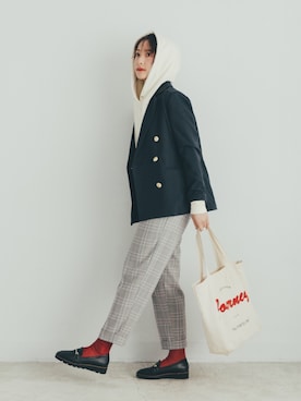 「COHINA（コヒナ）のアイテム（ローファー）」を使った、あわつまいさん（レディース・153cm）の夏コーディネート