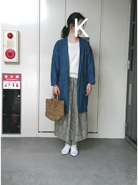 「ELLIFE（エリフェ）のアイテム」を使った、亀子さん（レディース・162cm）の春コーディネート