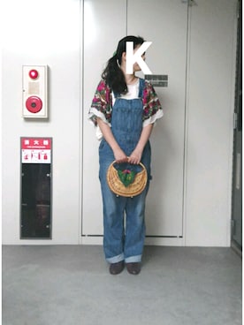 「ドレスシューズ」｜「アイテム（サロペット/オーバーオール）」を使った、亀子さん（レディース・162cm）の秋コーディネート