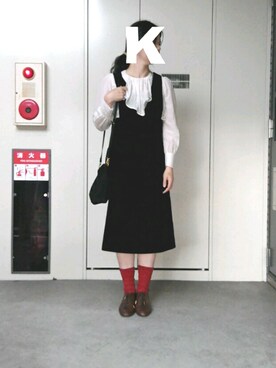 「OLIKA（オリカ）のアイテム」を使った、亀子さん（レディース・162cm）の秋コーディネート