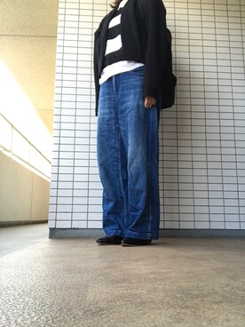 「バブーシュ」｜「アイテム（ブルゾン）」を使った、chizuさん（レディース・160cm）の春コーディネート