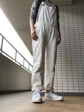 「TODAYFUL（トゥデイフル）のアイテム（サロペット/オーバーオール）」を使った、chizuさん（レディース・160cm）の春コーディネート