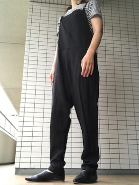 「バブーシュ」｜「アイテム（サロペット/オーバーオール）」を使った、chizuさん（レディース・160cm）の夏コーディネート
