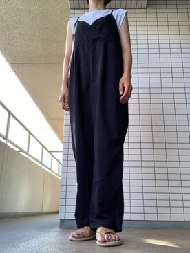 「united arrows」｜「アイテム（オールインワン・サロペット）」を使った、chizuさん（レディース・160cm）の夏コーディネート