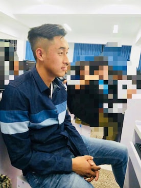 「Jack & Jones（ジャック アンド ジョーンズ）のアイテム」を使った、诺尔惹さん（メンズ・182cm）の春コーディネート