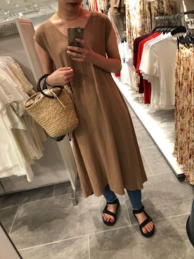 「Teva（テバ）のTeva / プラットフォーム ユニバーサル（サンダル）」を使った、♡さん（レディース・159cm）の夏コーディネート