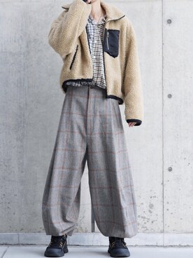 「NEONSIGN（ネオンサイン）のアイテム（ブルゾン）」を使った、seiさん（メンズ・177cm）の秋コーディネート