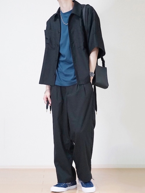 セール】act'm オーバーサイズ サイドコード CPO ダブルポケット半袖