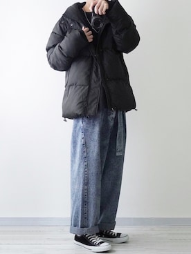 「LILL（リル）のアイテム（ダウンジャケット/コート）」を使った、seiさん（メンズ・180cm）の冬コーディネート