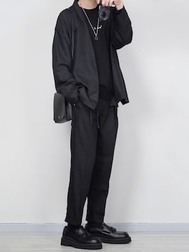 「CREARE -LINO-（クレアーレリノ）のアイテム（ノーカラージャケット）」を使った、seiさん（メンズ・180cm）の春コーディネート
