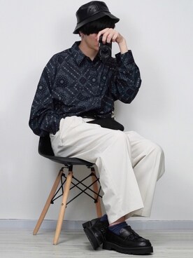 「BeAMS DOT（ビームスドット）のアイテム（帽子）」を使った、seiさん（メンズ・180cm）の春コーディネート
