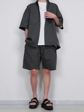 「TUTTU（トゥトゥ）のアイテム（Tシャツ/カットソー）」を使った、seiさん（メンズ・180cm）の夏コーディネート
